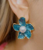گوشواره پنج گل مروارید-رنگ ثابت - تصویر 2